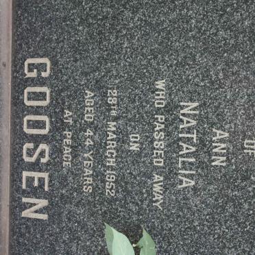 GOOSEN Ann Natalia -1952