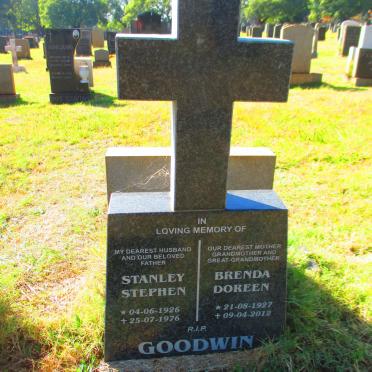 GOODWIN Stanley Stephen 1926-1976 &amp; Brenda Doreen 1927-2012