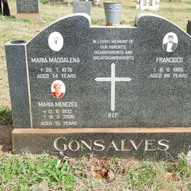 GONSALVES Francisco -1965 &amp; Maria Magdalena -1976