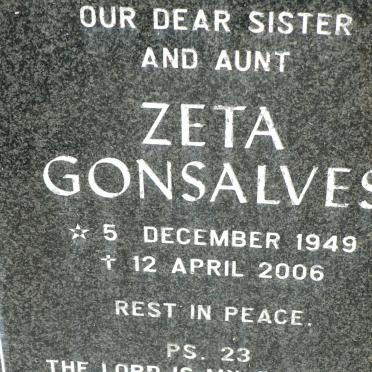 GONSALVES Zeta 1949-2006