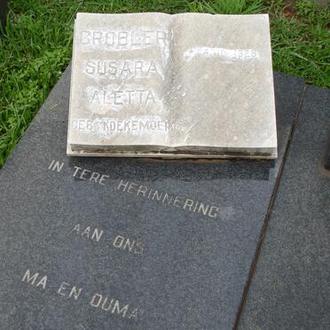 GROBLER Johannes Jacobus -1961 &amp; Susara Aletta KOEKEMOER 1928-