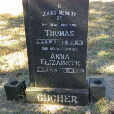 GUCHER Thomas 1910-1976 &amp; Anna Elizabeth 1915-1978