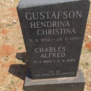 GUSTAFSON Charles Alfred 1889-1979 &amp; Hendrina Christina 1894-1970