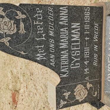 GYSELMAN Katrina Maria Anna 1911-1965