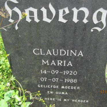 HAVENGA Claudina Maria 1920-1988