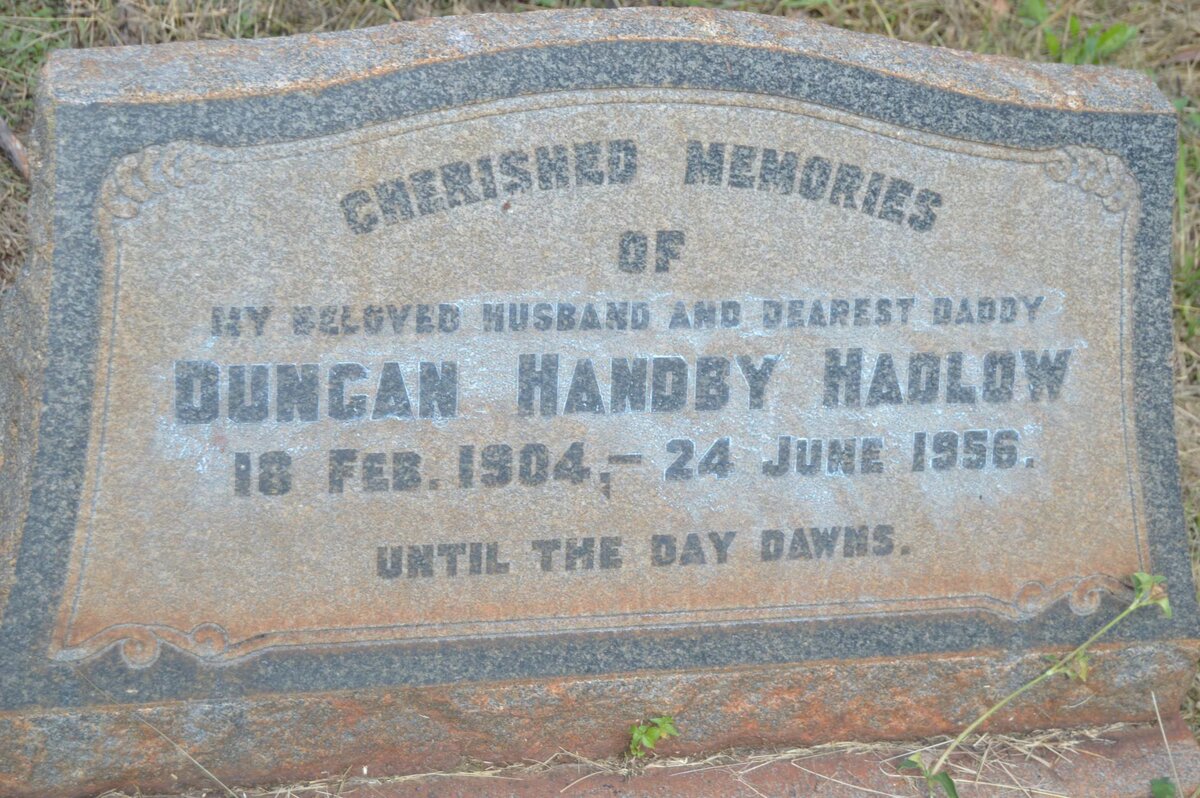 HADLOW Duncan Handby 1904-1956