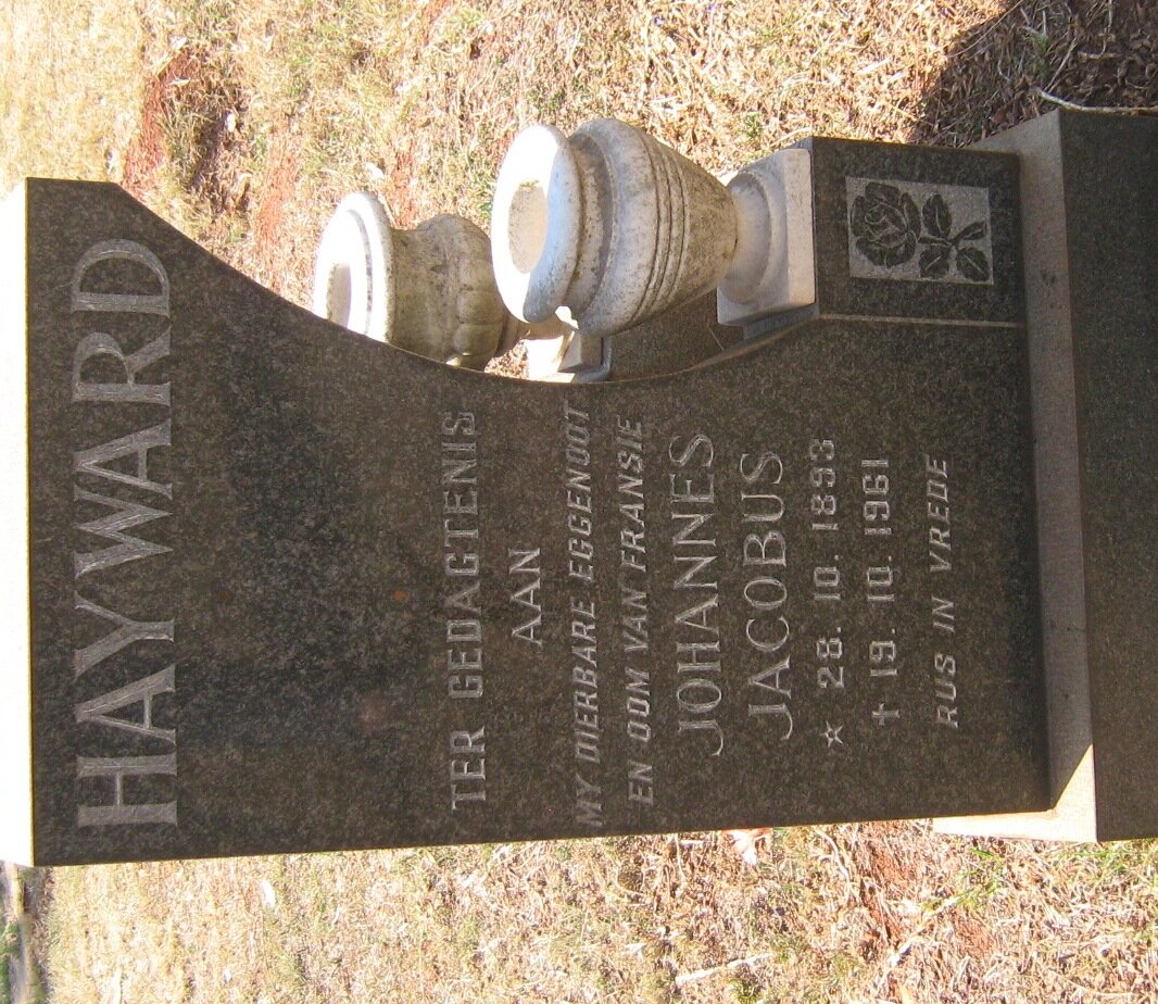 HAYWARD Johannes Jacobus 1893-1961