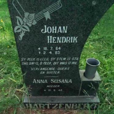 HARTZENBERG Anna Susana 1942- :: HARTZENBERG Johan Hendrik 1964-1983