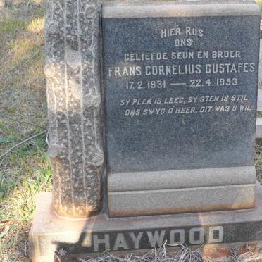 HAYWOOD Frans Cornelius Gustafes 1931-1953
