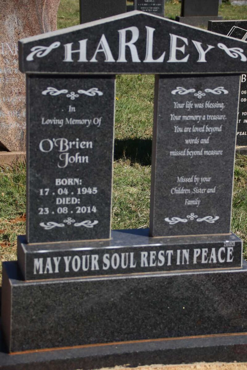 HARLEY O'Brien John 1945-2014