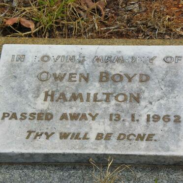 HAMILTON Ernest -1958 &amp; Kezia Ann -1950 :: HAMILTON Owen Boyd -1962