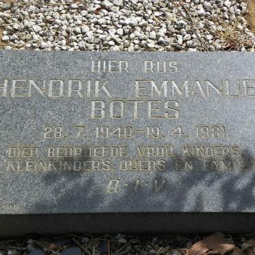 BOTES Hendrik Emmanuel 1940-1961