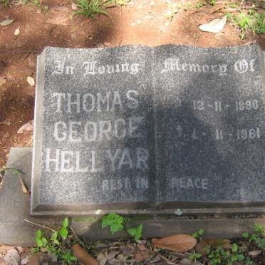 HELLYAR Thomas George 1890-1961