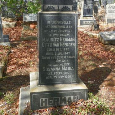 HEERDEN Mauritz Herman Otto, van 1888-1942 &amp; Susanna Maria 1897-1976