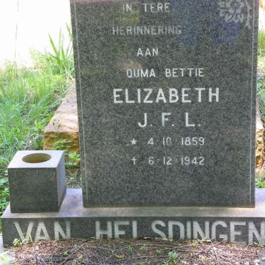 HELSDINGEN Elizabeth J.F.L., van 1859-1942