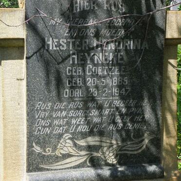 HEYNEKE Willem Jacobus 1884-1967 &amp; Hester Hendrina COETZEE 1885-1947