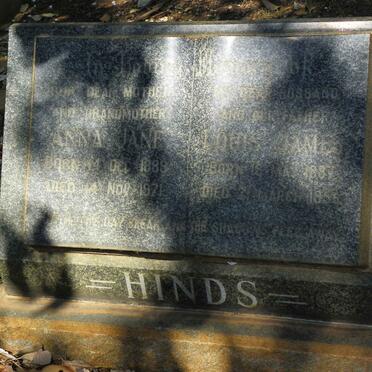 HINDS Louis James 1887-1956 &amp; Anna Jane 1889-1971