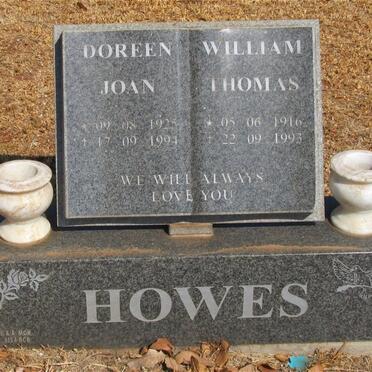 HOWES William Thomas 1916-1993 &amp; Doreen Joan 1925-1994
