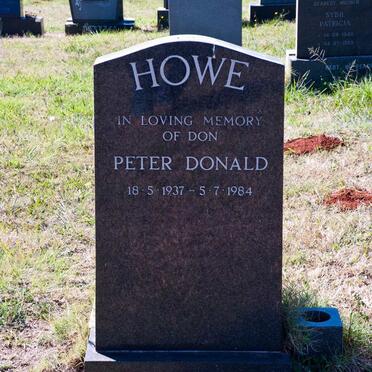 HOWE Peter Donald 1937-1984