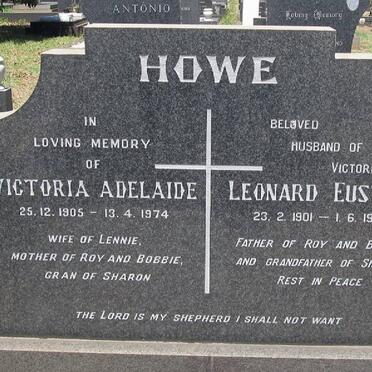 HOWE Leonard Eustace 1901-1978 &amp; Victoria Adelaide 1905-1974