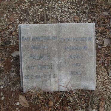 PALMER Mary Jennifer Clare nee O'BRIEN 1944-1981