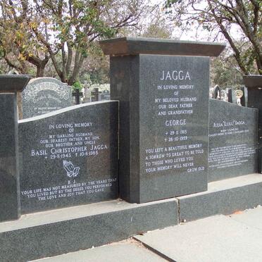 JAGGA George 1915-1959 :: JAGGA Basil Christopher 1943-1985 :: JAGGA Julia 1915-2000