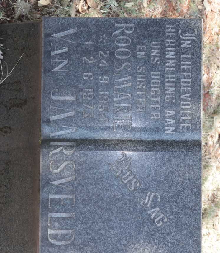 JAARSVELD Roosmarie, van 1954-1973