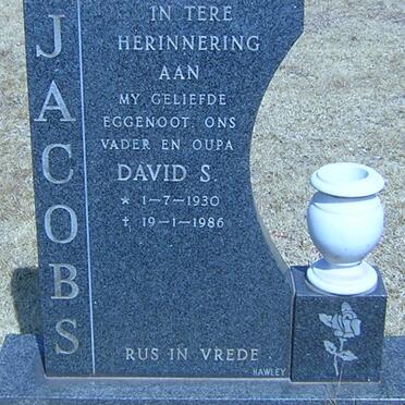 JACOBS David S. 1930-1986