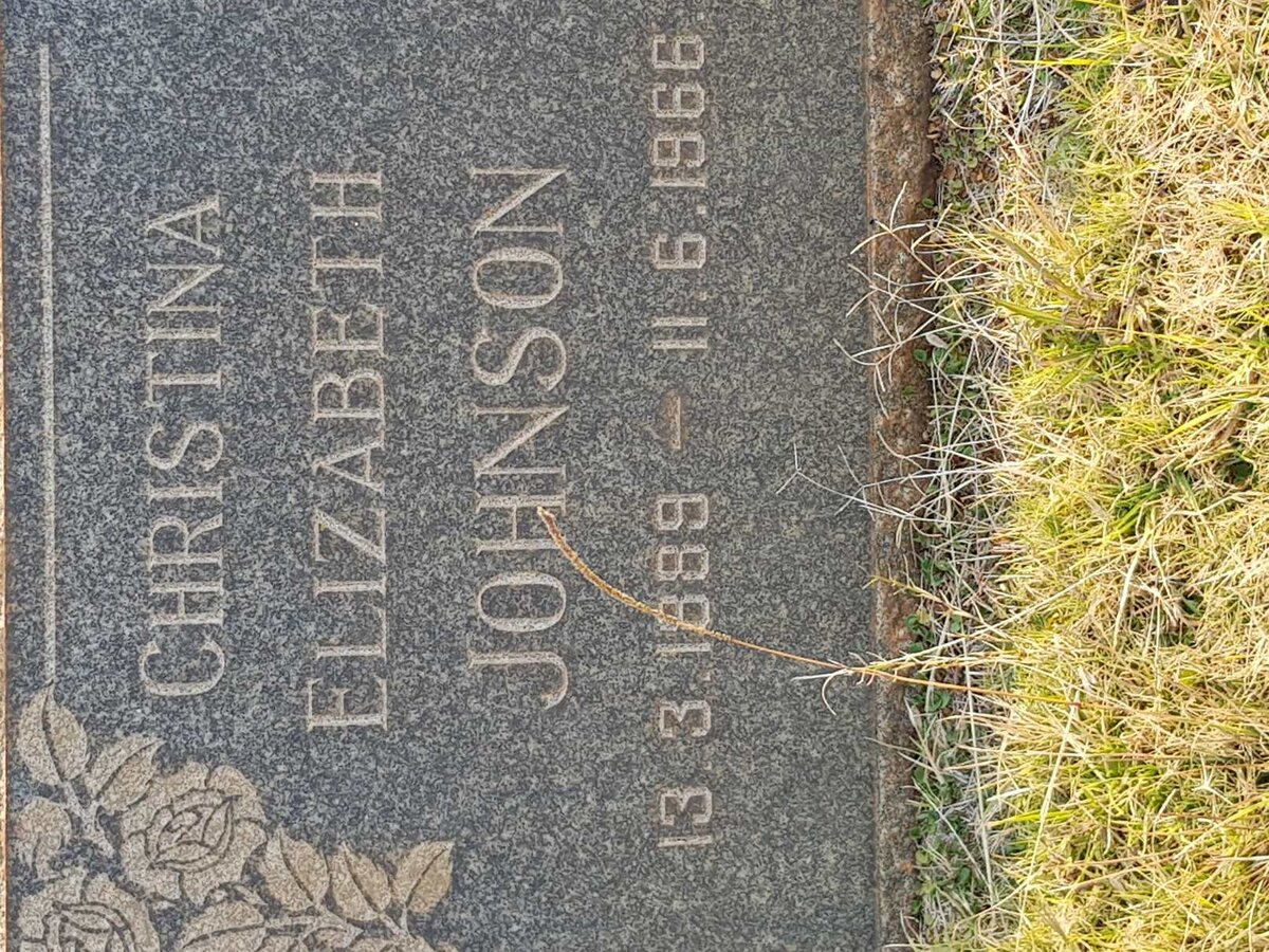 JOHNSON Christina Elizabeth 1889-1966