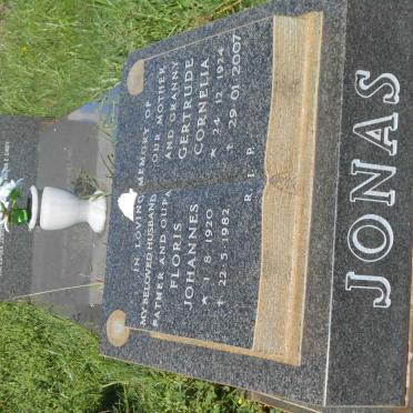 JONAS Floris Johannes 1920-1982 &amp; Gertrude Cornelia 1924-2007