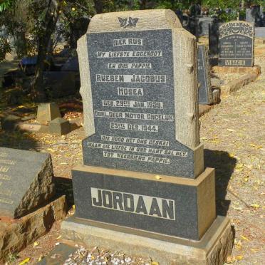 JORDAAN Rueben Jacobus Hosea 1909-1944