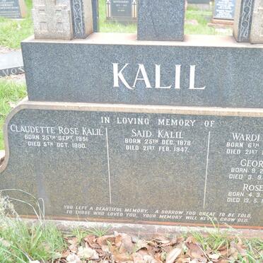 KALIL Said 1878-1947 &amp; Wardi 1885-1950