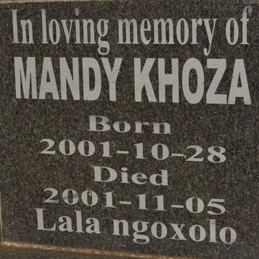 KHOZA Mandy 2001-2001