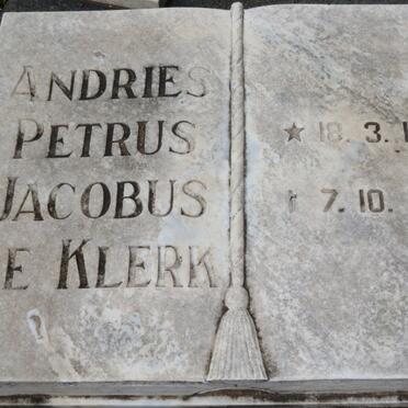 KLERK Andries Petrus Jacobus, de 1910-1977