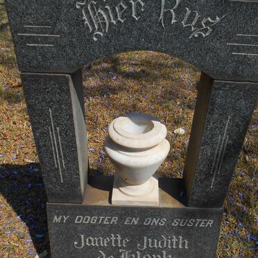 KLERK Janette Judith, de 1939-1961