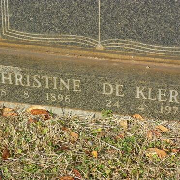 KLERK Christine, de 1896-1979