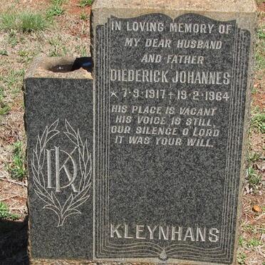 KLEYNHANS Diederick Johannes 1917-1964