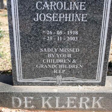 KLERK Caroline Josephine, de 1918-2003