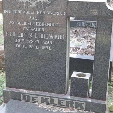 KLERK Phillipus Lodewikus, de 1928-1972