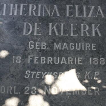 KLERK Pieter, de 1880-1966 &amp; Catharina Elizabeth MAGUIRE 1883-1969
