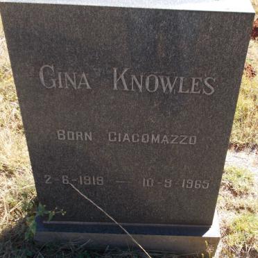KNOWLES Gina nee GIACOMAZZO 1919-1965