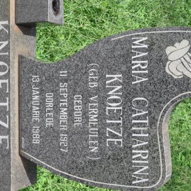 KNOETZE Maria Catharina nee VERMEULEN 1927-1988