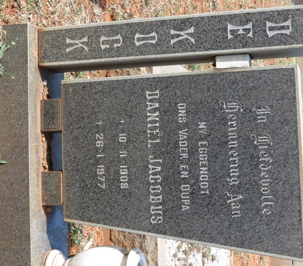 KOCK Daniël Jacobus, de 1908-1977