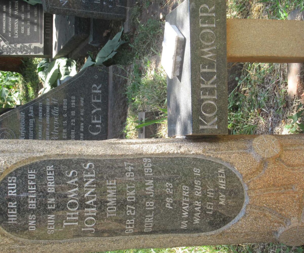 KOEKEMOER Thomas Johannes 1947-1969