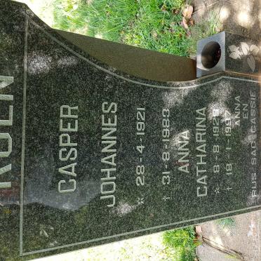 KOEN Casper Johannes 1921-1983 &amp; Anna Catharina 1928-1997