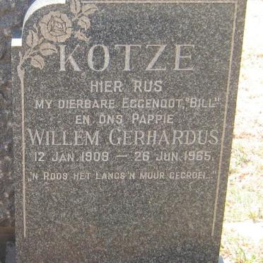 KOTZE Willem Gerhardus 1909-1965