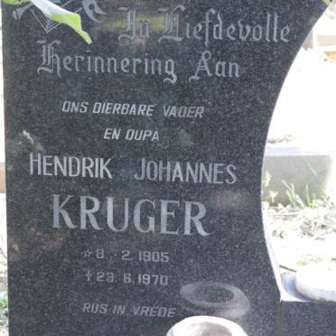 KRUGER Hendrik Johannes 1905-1970