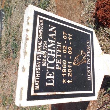 LETCHMAN Peter 1960-2011