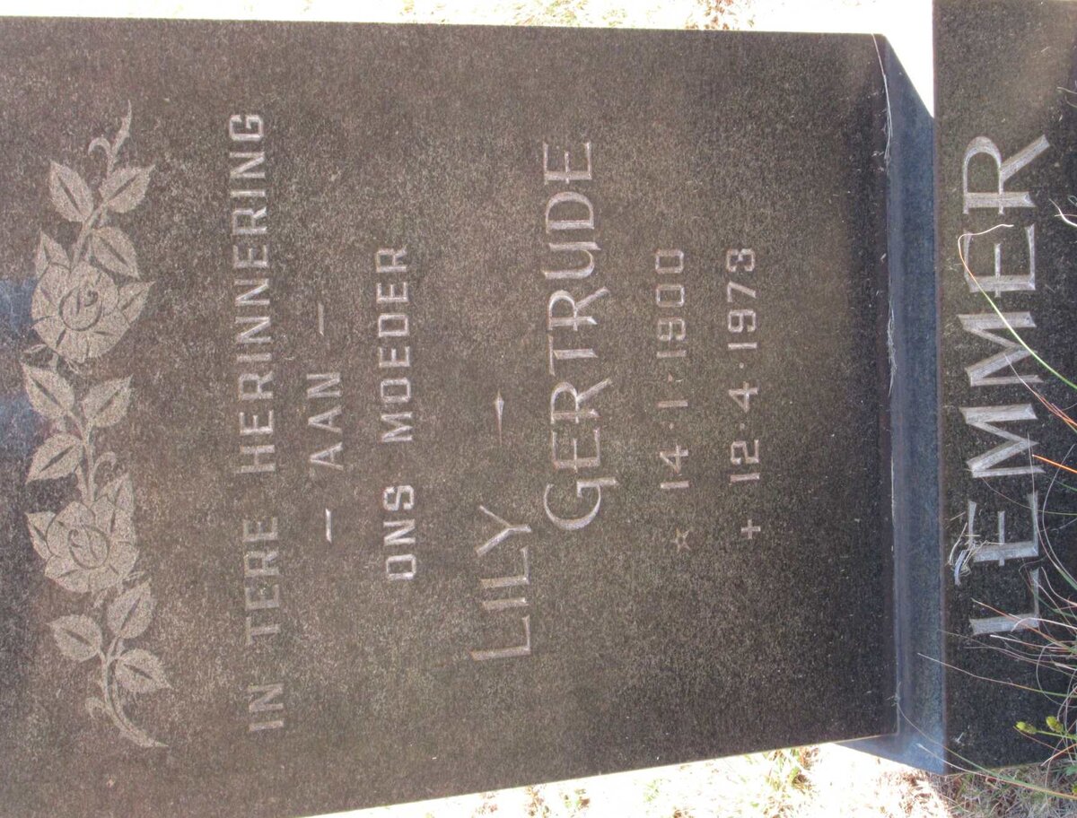 LEMMER Lily Gertrude 1900-1973