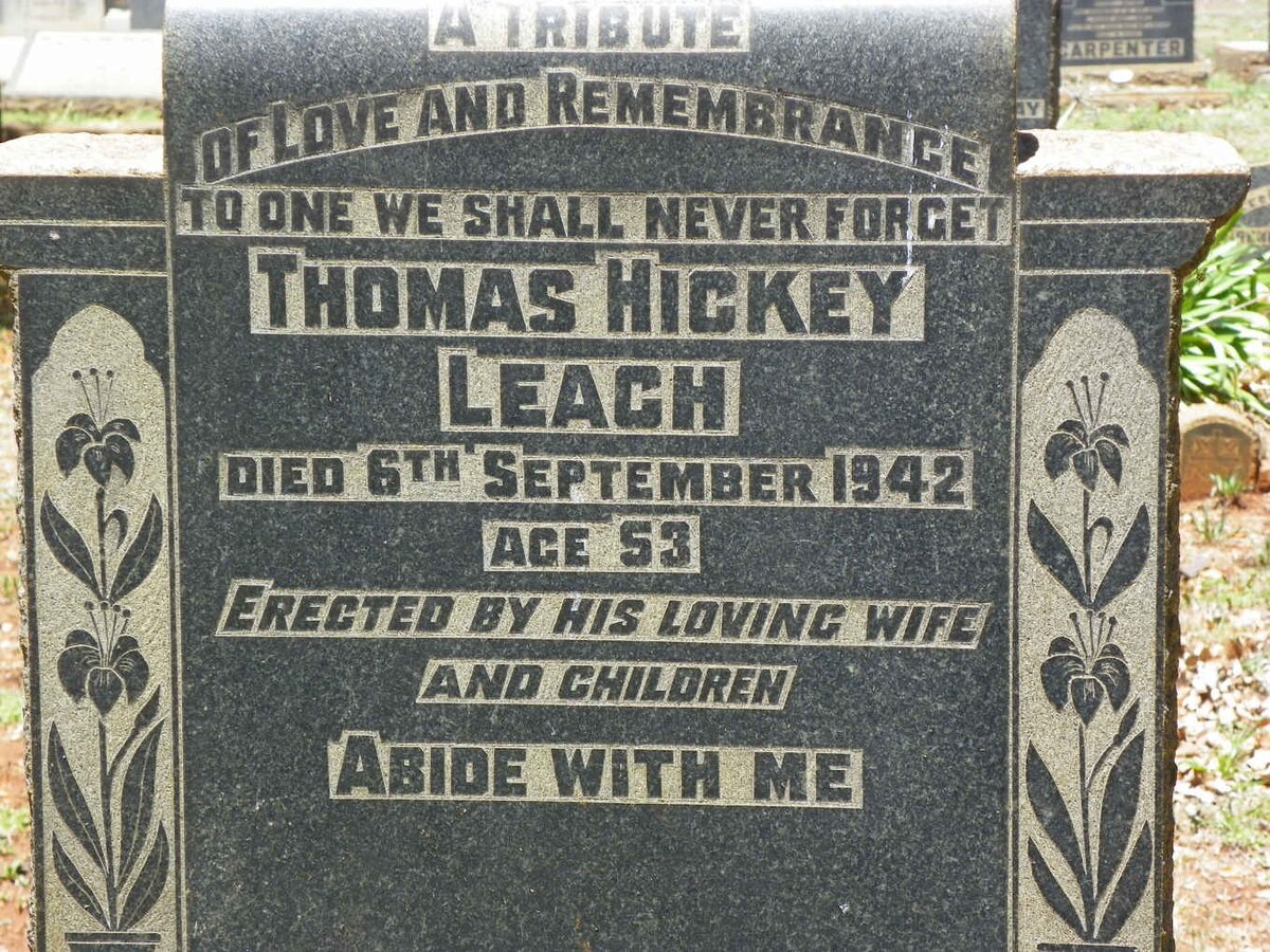 LEACH Thomas Hickey -1942